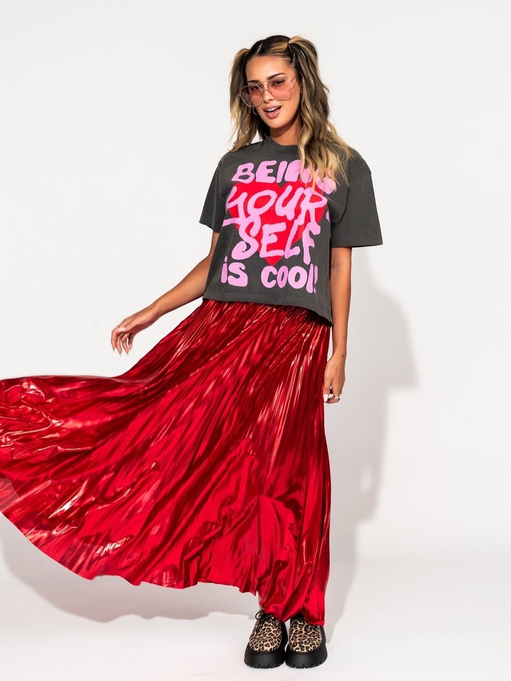 Dressed in LALA Being Yourself Is Cool Tee - S/M - Picture 3 of 10